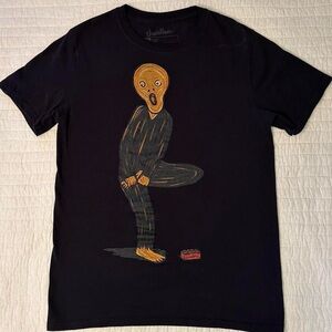 Edvard Munch "The Scream" black cotton t-shirt